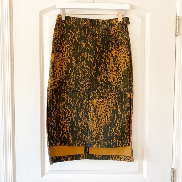 J BRAND Blythe Animal Print High Waist Midi Skirt - Picture 1 of 8